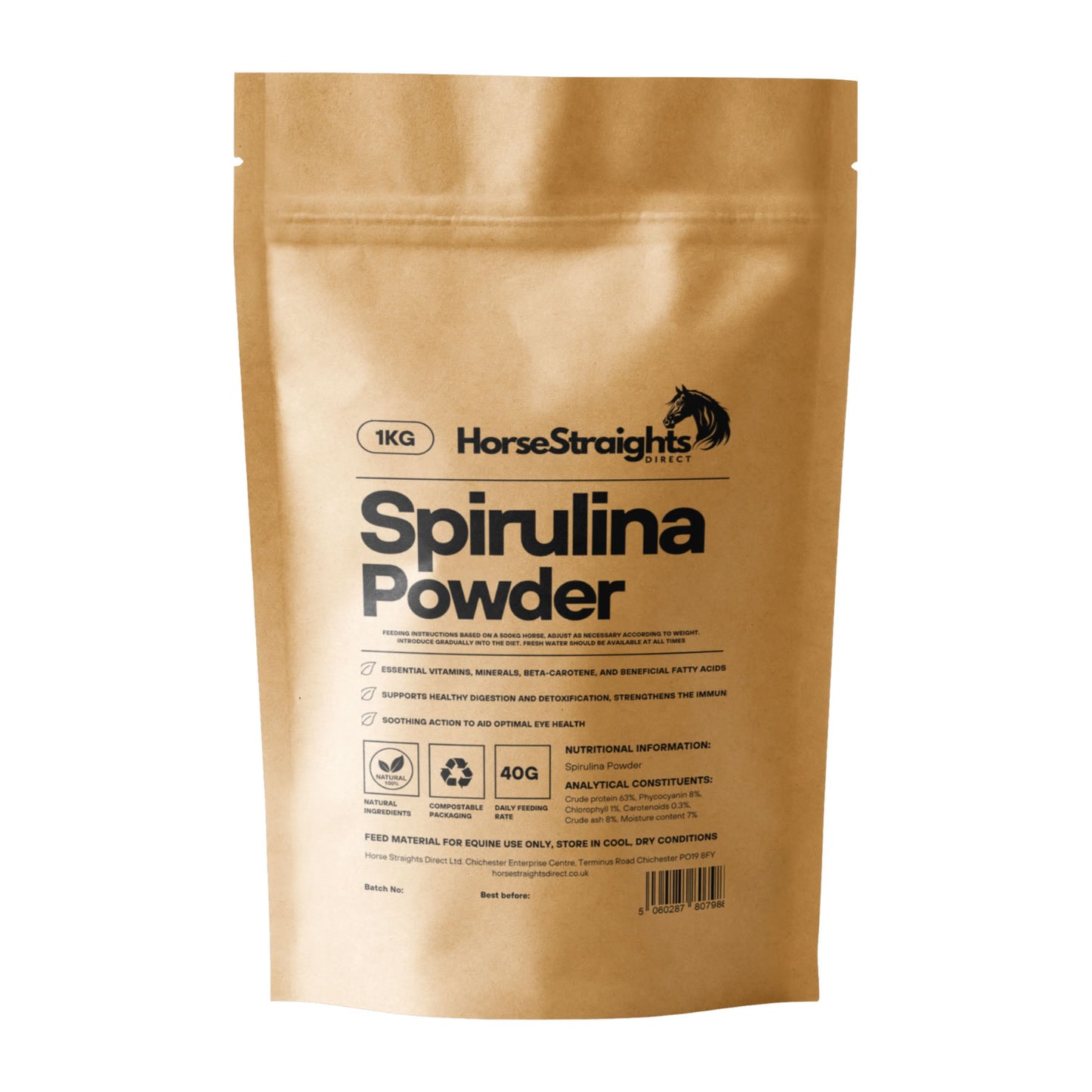 Horse Straights Direct Spirulina Powder