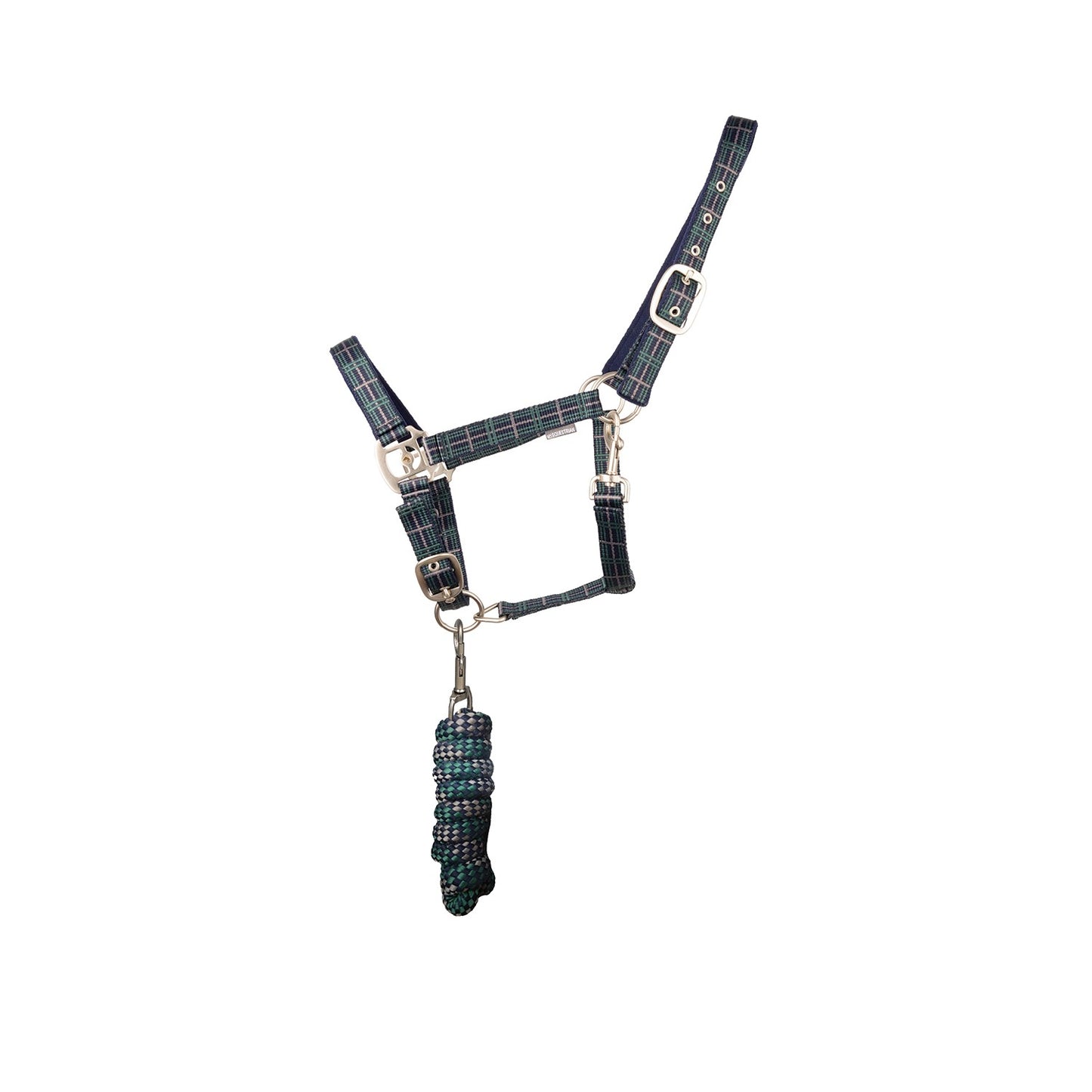 Hy Equestrian Tartan Headcollar with Lead Rope