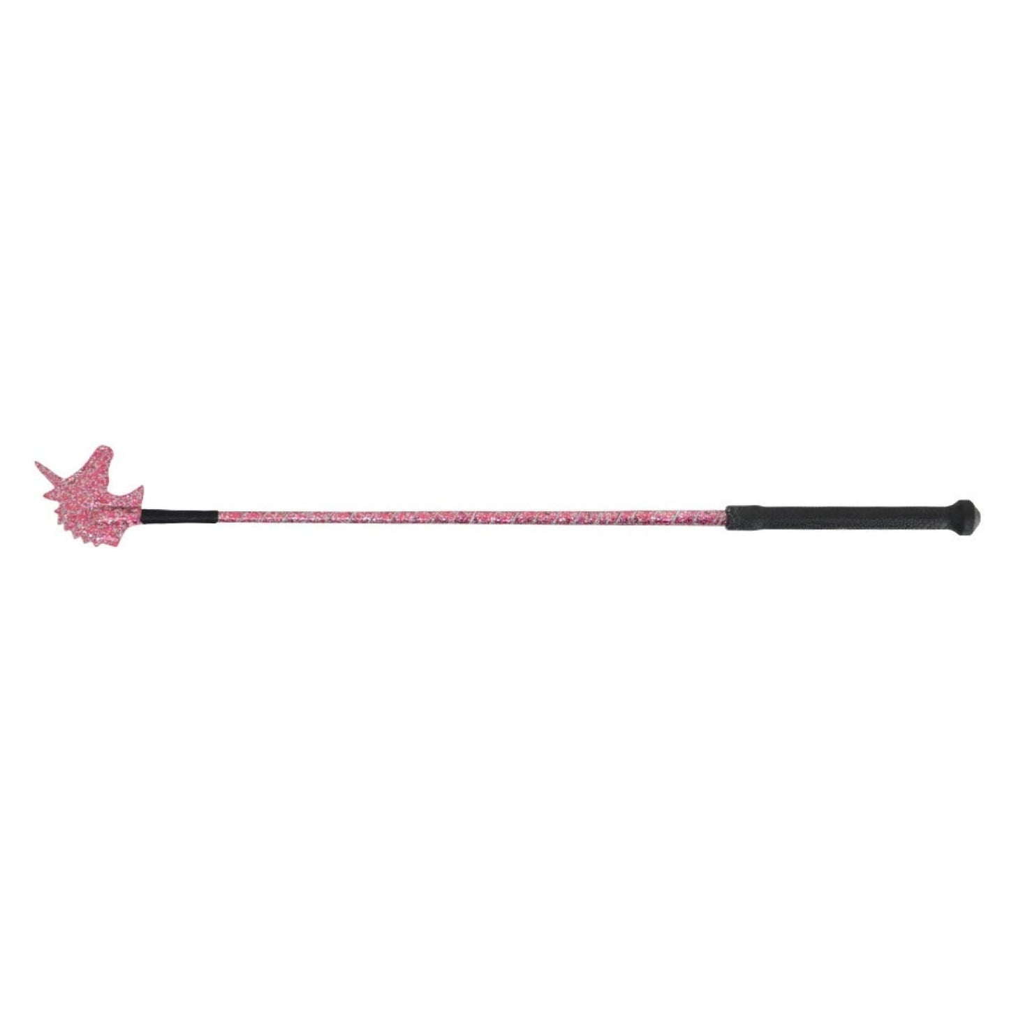 Hy Equestrian Unicorn Riding Whip Red Glitter - 65 Cm