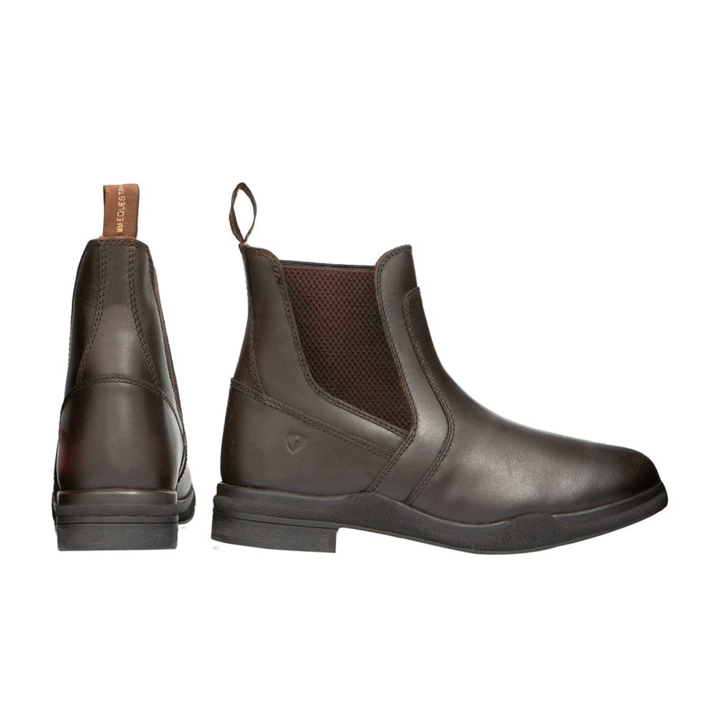 Hy Equestrian Fleece Lined Wax Leather Jodhpur Boots Brown - Size 4