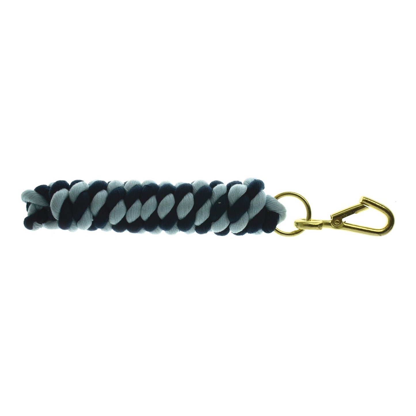 Hy Equestrian Two-Tone Twisted Lead Rope Navy/Cambridge Blue - 2.2 M
