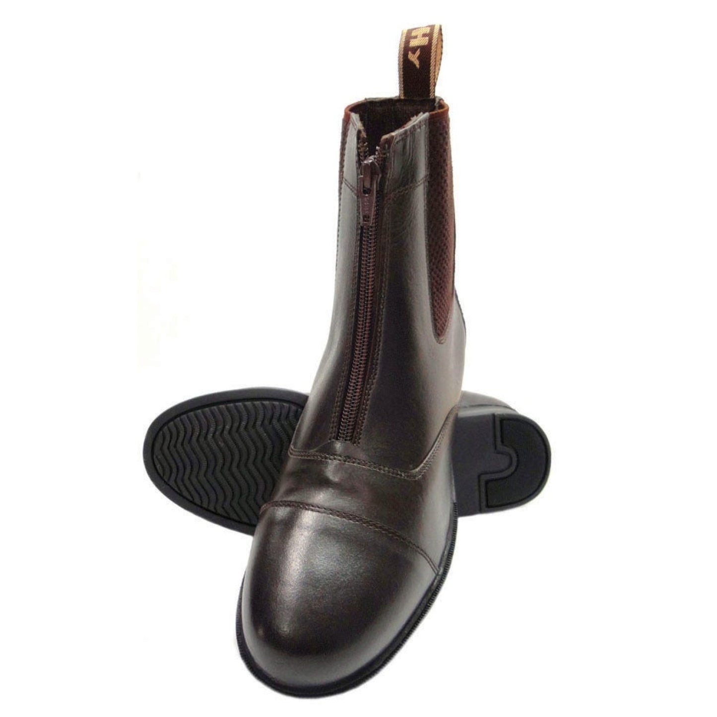 Hy Equestrian Canterbury Zip Jodhpur Boots Adult Brown - Size 5
