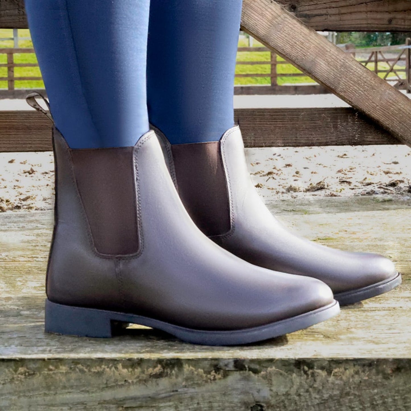 Hy Equestrian Durham Jodhpur Boots Adult Brown - Size 4