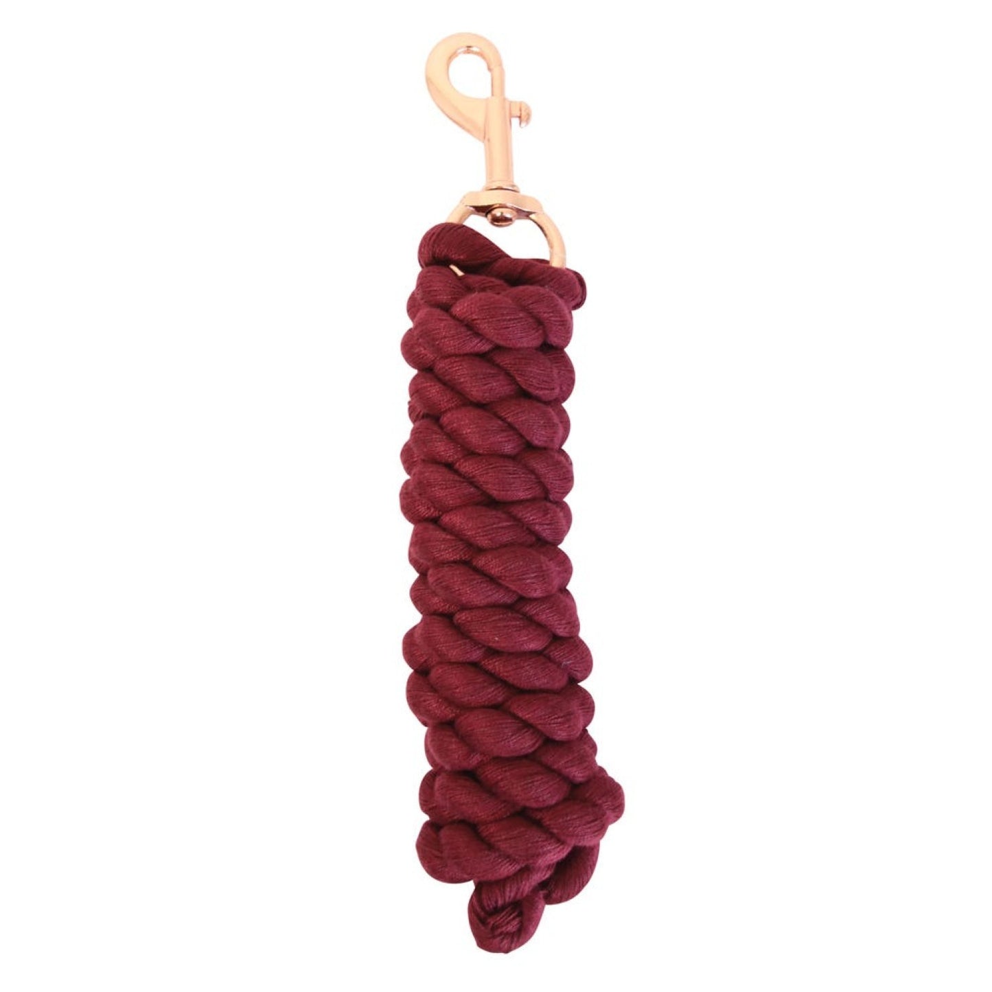 Hy Equestrian Rose Gold Lead Rope Maroon/Rose Gold - 2 M