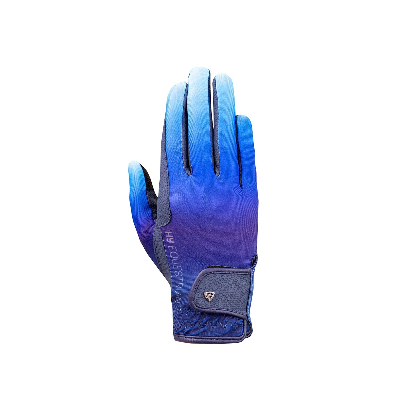 Hy Equestrian Ombre Riding Gloves Navy/Ocean - Small