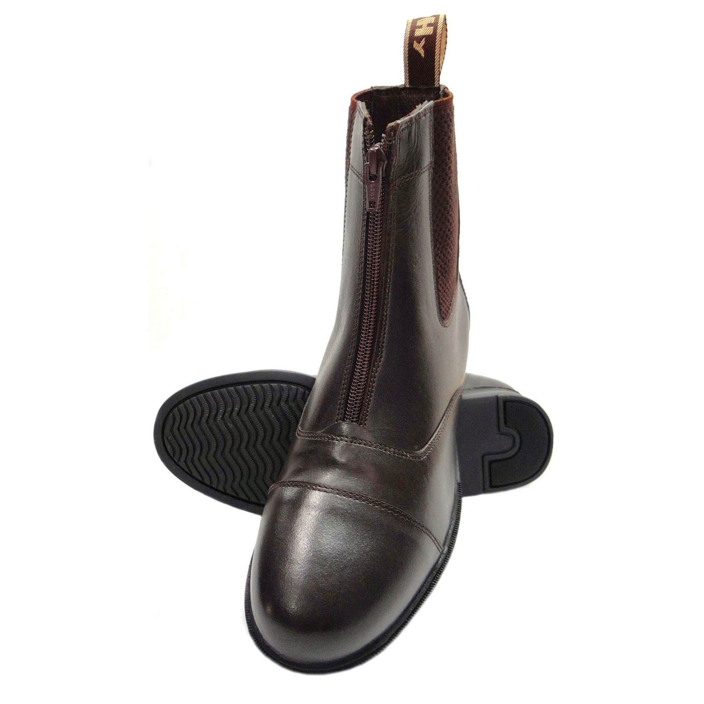 Hy Equestrian Canterbury Zip Jodhpur Boots Child Brown - Size 2