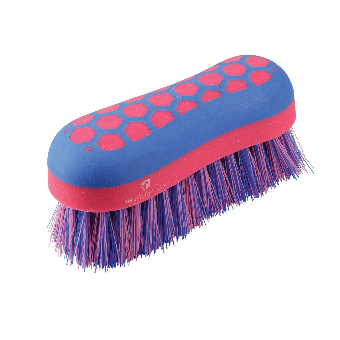 ProGroom Hex Dandy Brush by Hy Equestrian Blue/Pink