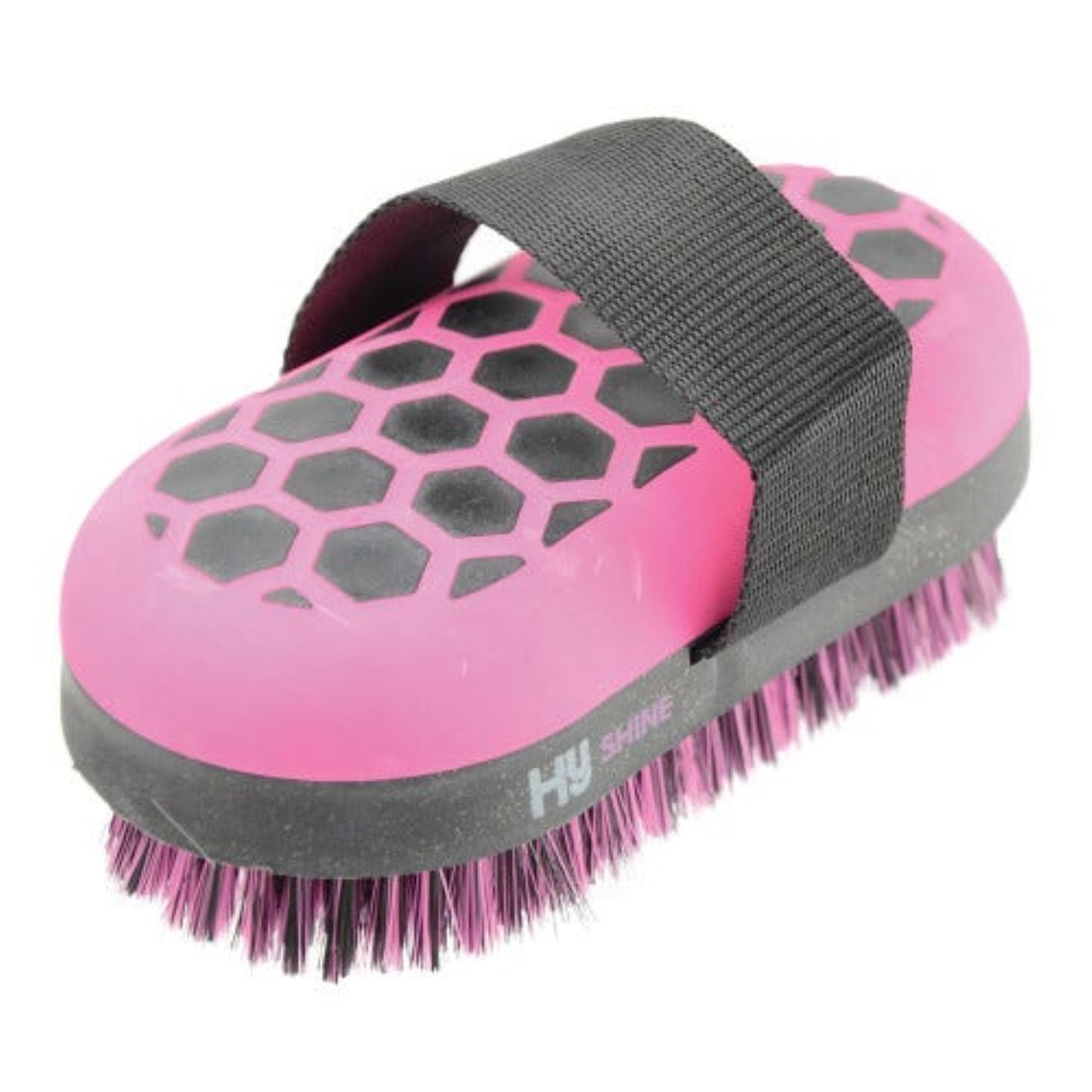 ProGroom Hex Body Brush by Hy Equestrian Black/Pink