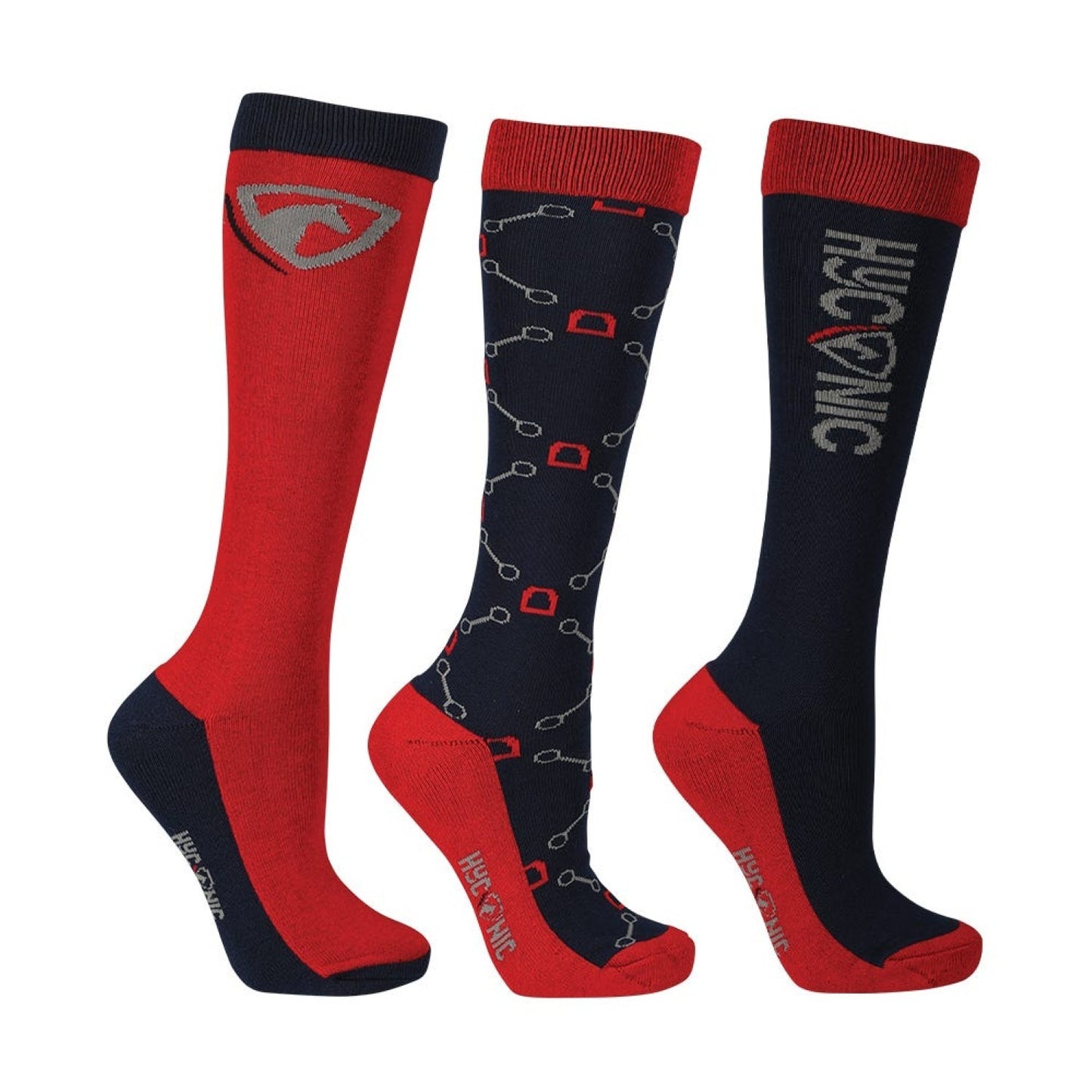 HyCONIC Socks by Hy Equestrian Navy/Wine