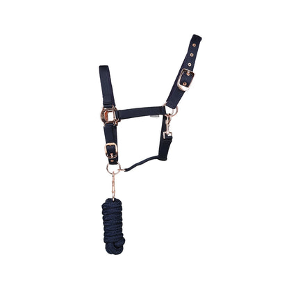 Hy Equestrian Rose Gold Headcollar & Lead Rope