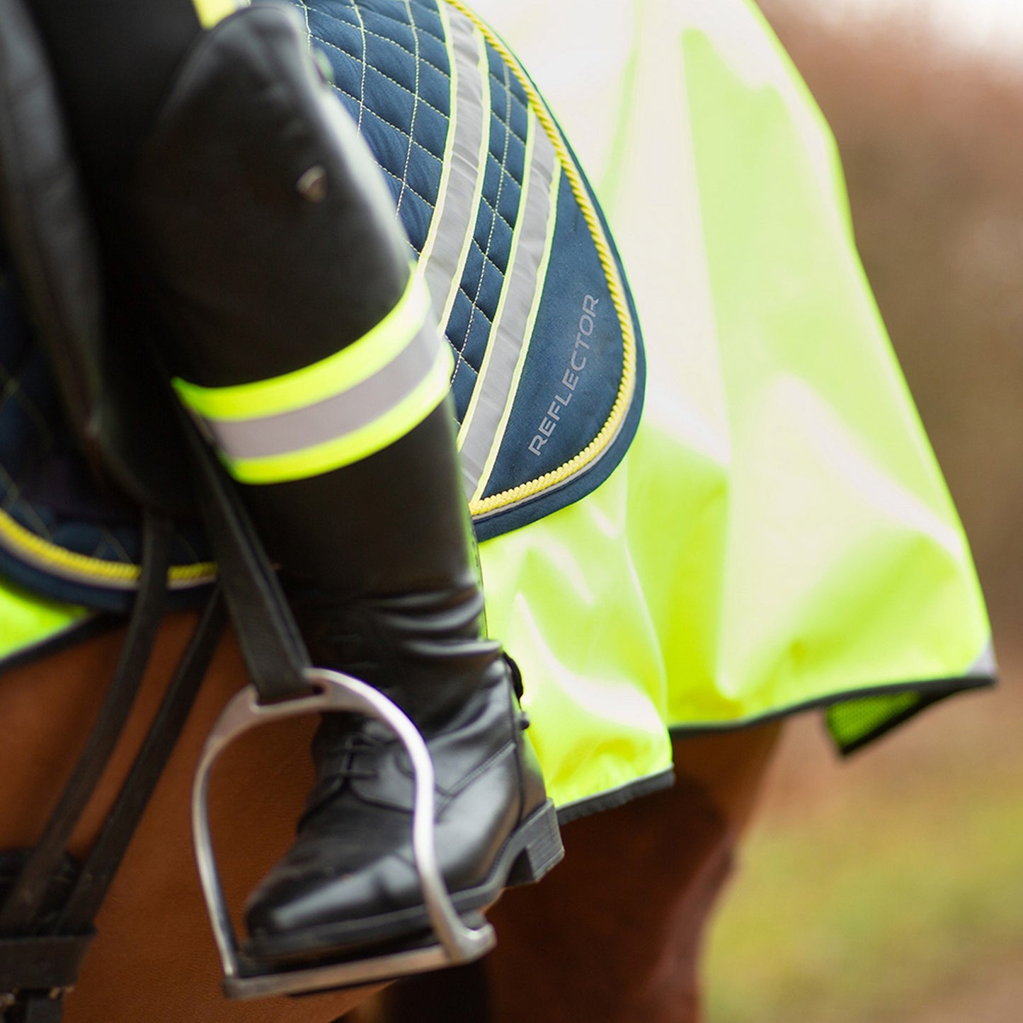 Reflector Arm/Leg Wraps by Hy Equestrian Yellow