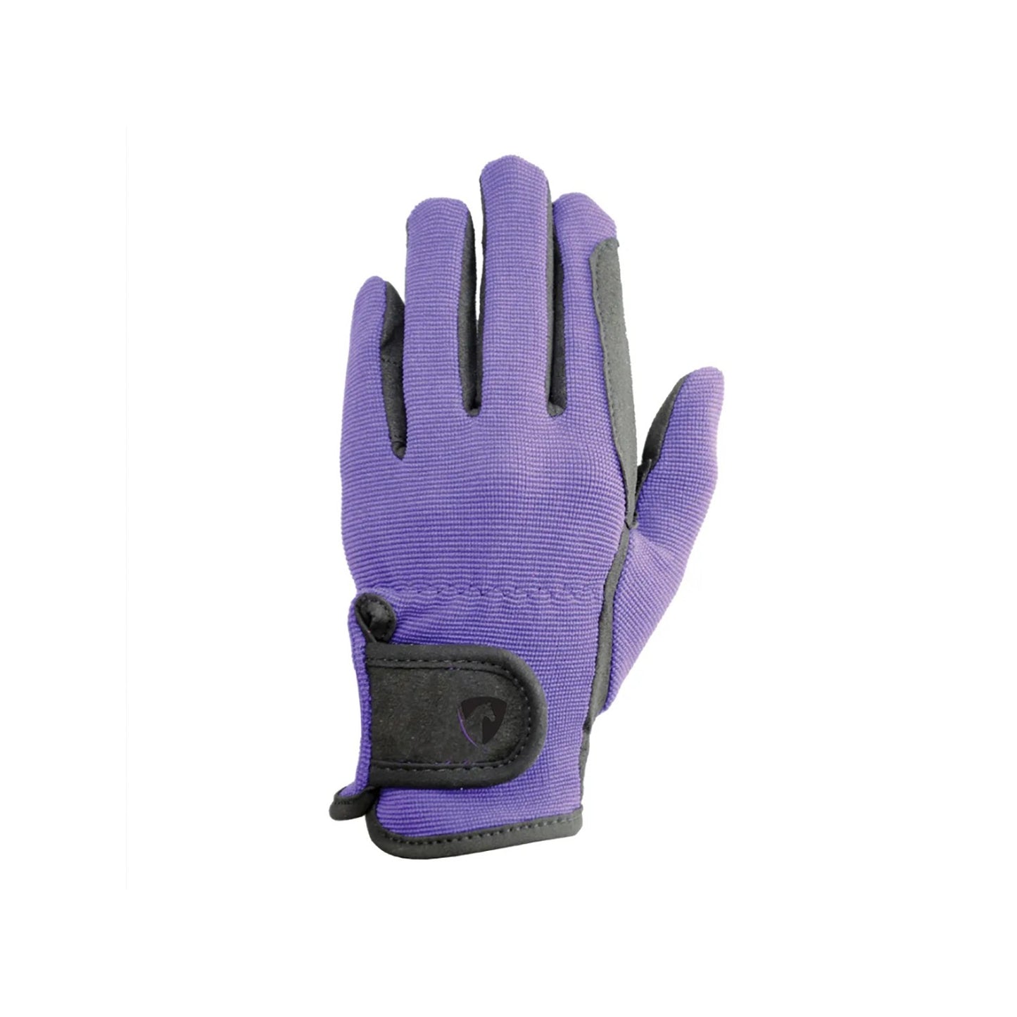 Hy Equestrian Every Day Two-Tone Riding Gloves Child Black/Purple - Small