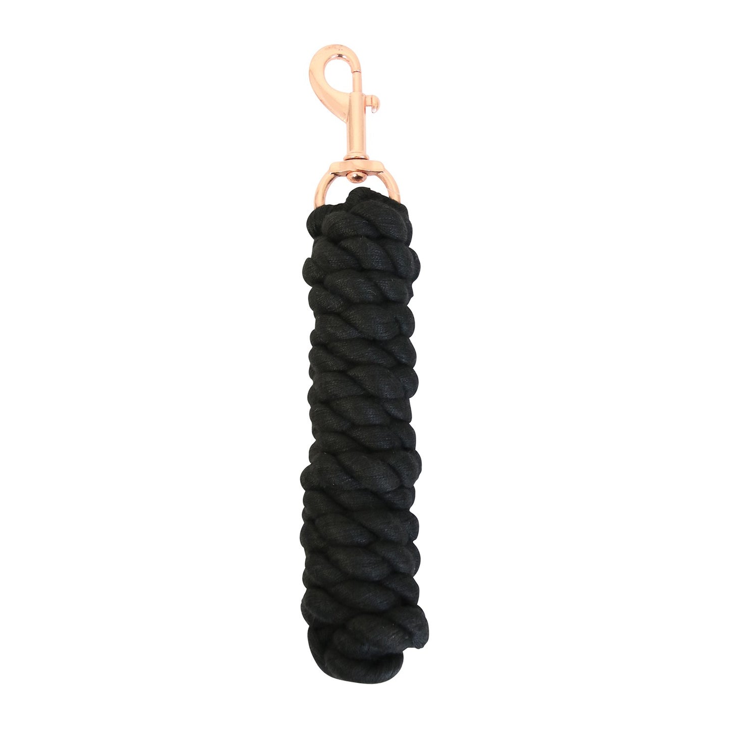 Hy Equestrian Rose Gold Lead Rope Black/Rose Gold - 2 M