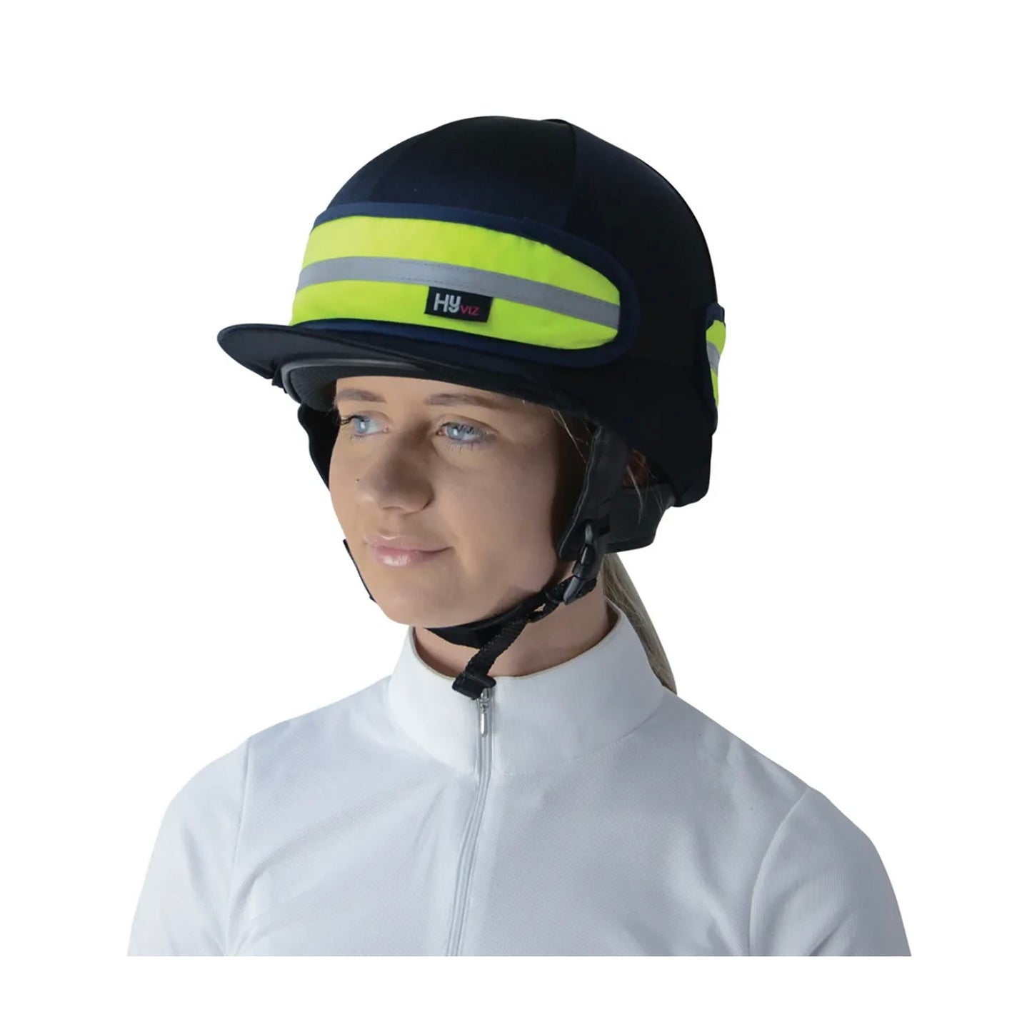 Reflector Hat Band by Hy Equestrian Yellow/Navy