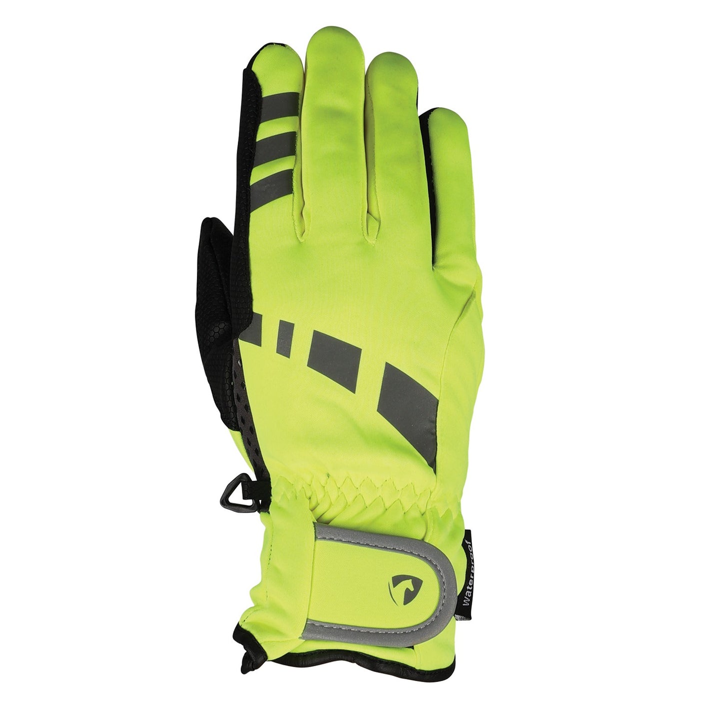 Hy Equestrian Reflective Waterproof Multipurpose Gloves Yellow/Black - Small