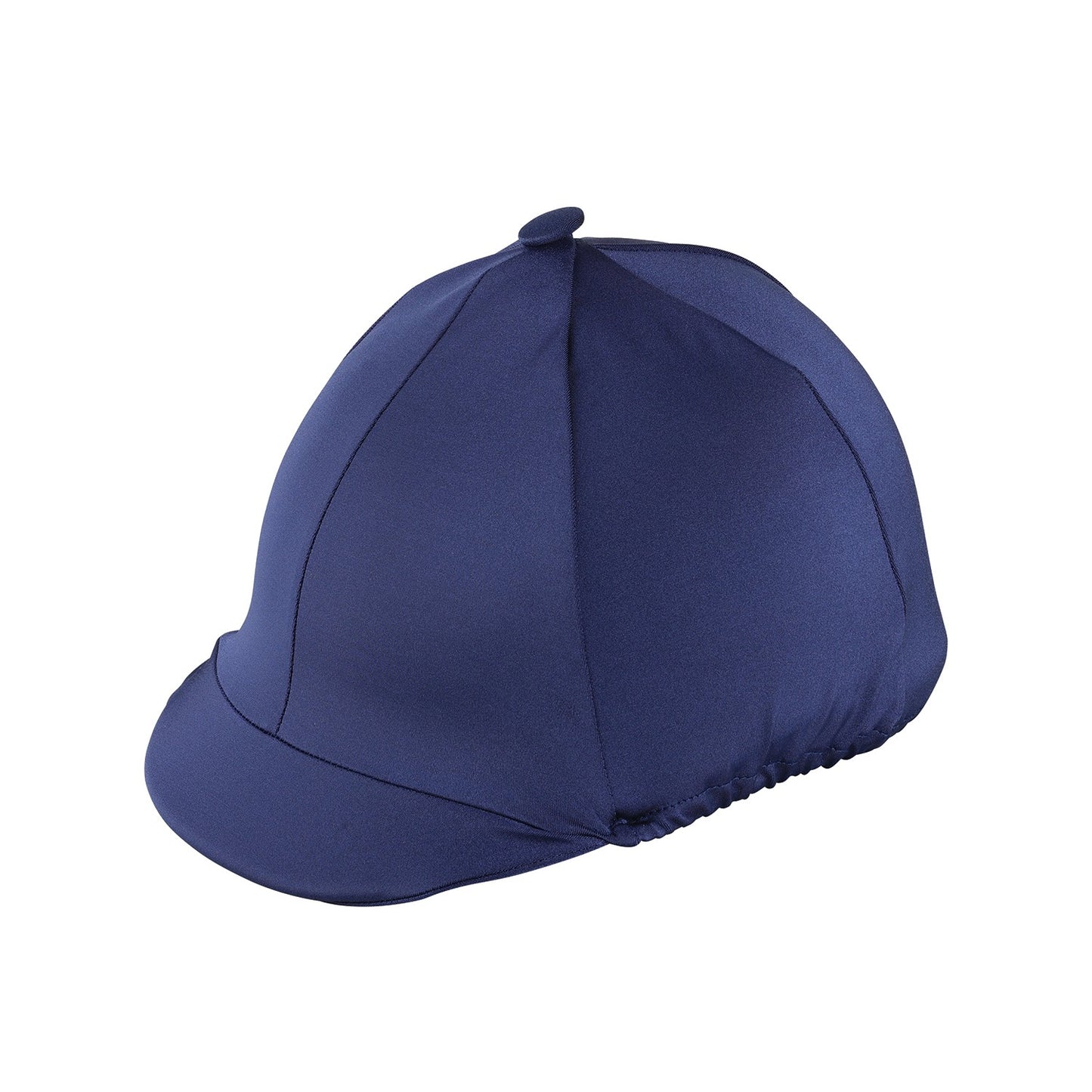 Hy Equestrian Lycra Hat Cover with Peak Pocket Navy - One Size
