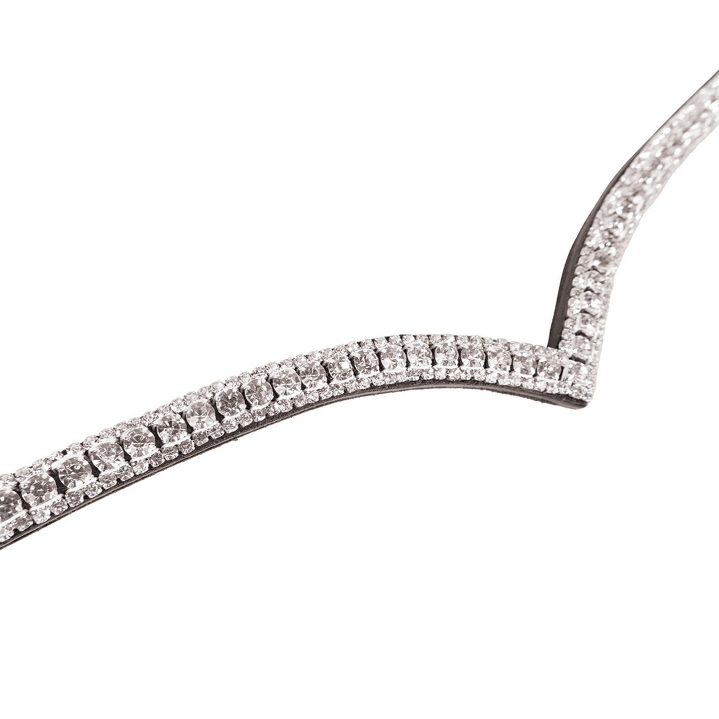 ProPresicce Signature V Diamante Browband by Hy Equestrian Black/Silver - Full
