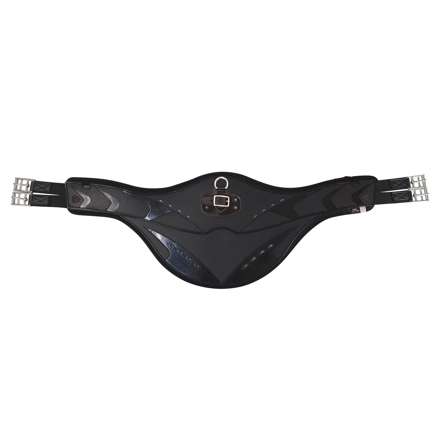 ProReaction Contoured TPU Vented Long Stud Girth by Hy Equestrian Black - 48"