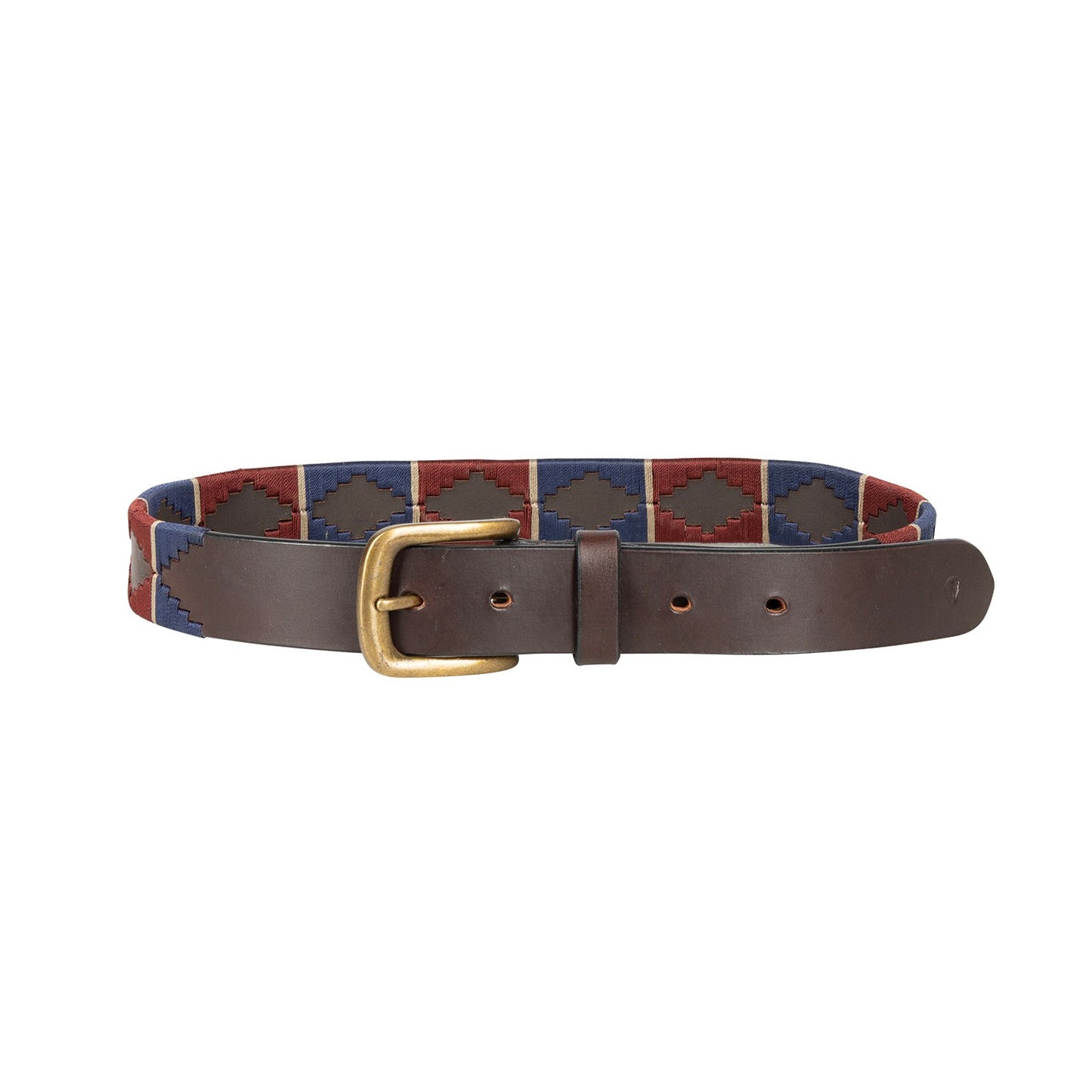 Elevate Polo Belt by Hy Equestrian Navy/Wine - Large/Xlarge