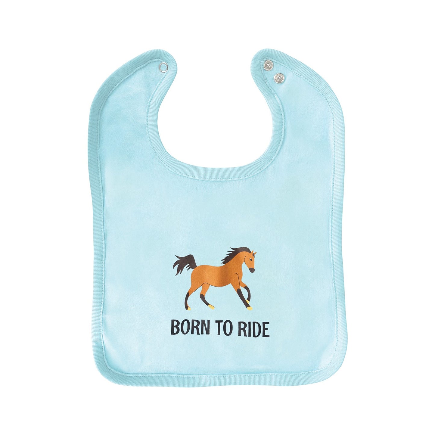 Mini Tots Baby Bib Born to Ride Blue