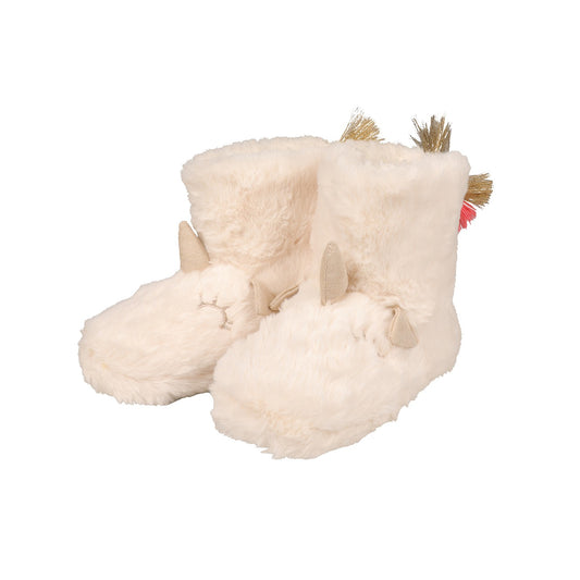 Unicorn Dreamdust Boot Slippers by Hy Equestrian White/Pink - X Large