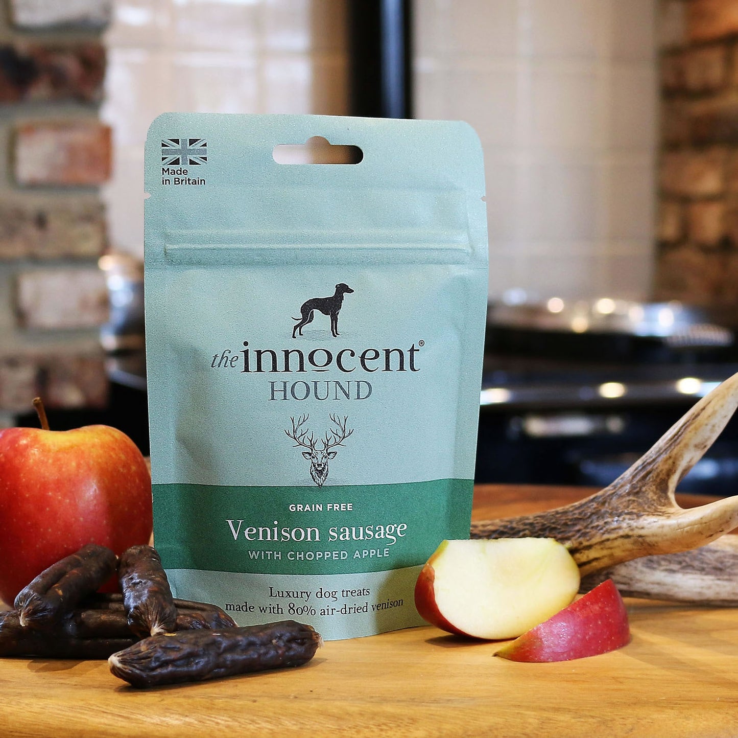 The Innocent Hound Venison Sausage with Chopped Apple Treats - 7 Treat Pack