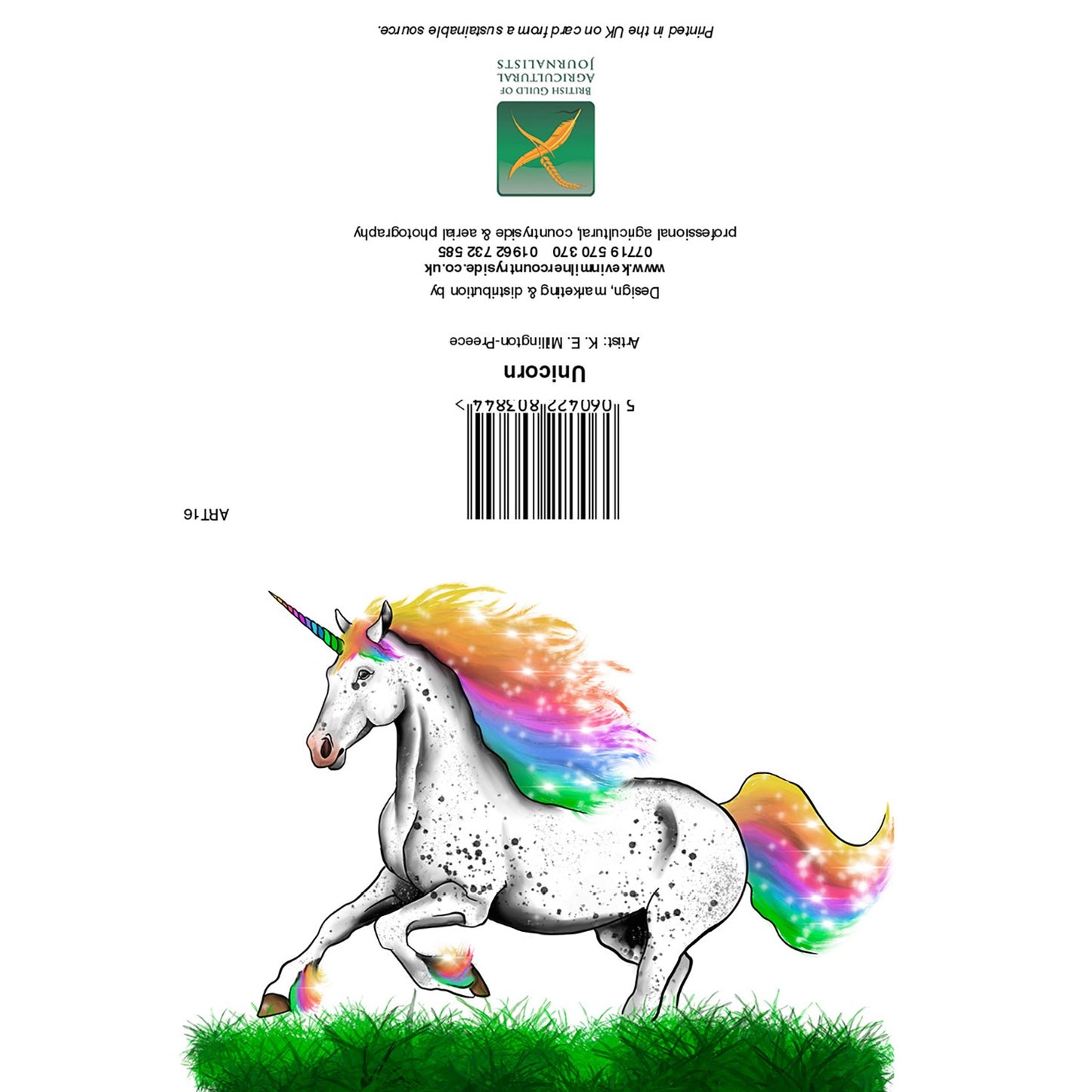 Kevin Milner Countryside Cards Unicorn