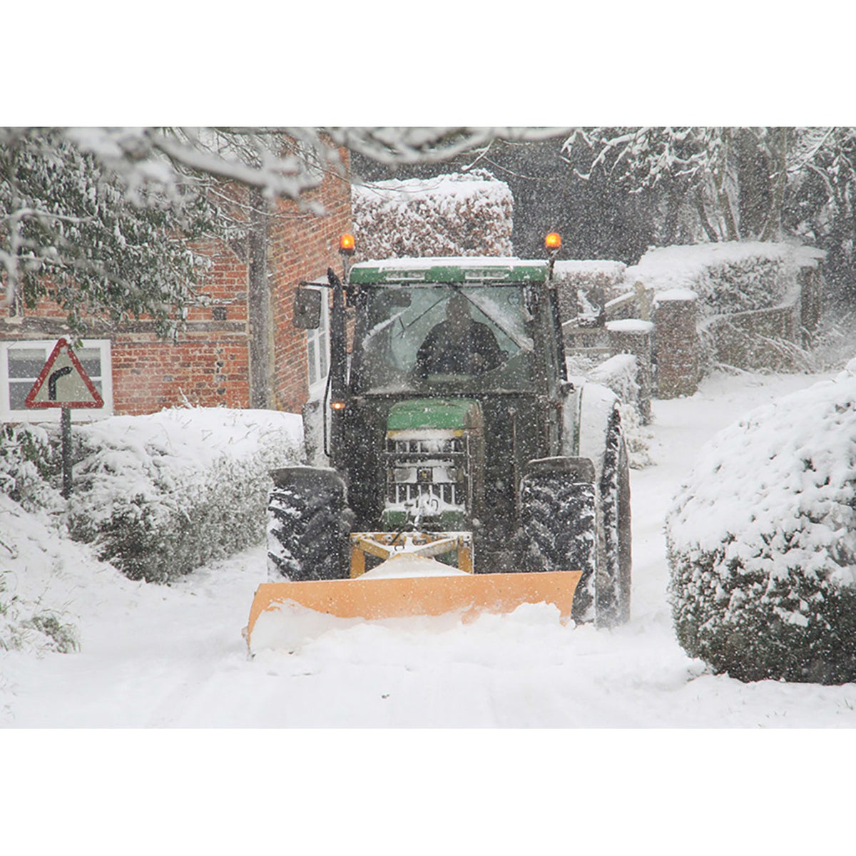 Kevin Milner Christmas Card - Tractor in The Snow