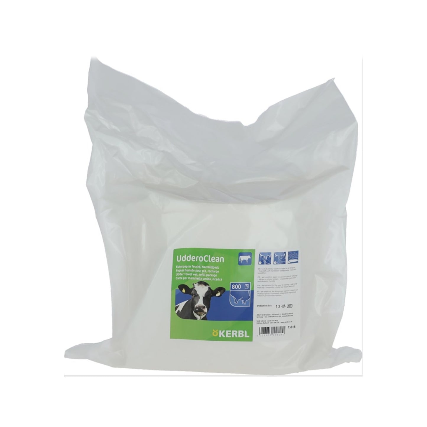 Kerbl UK Udder Towels Wet Refill Pack - (20 x 20) Cm x 800 Towels