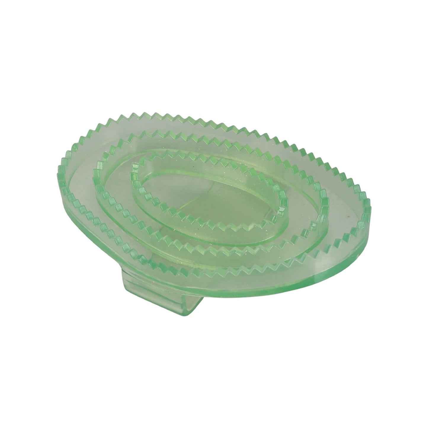 Lincoln Synthetic Rubber Curry Comb Clear Green - Large