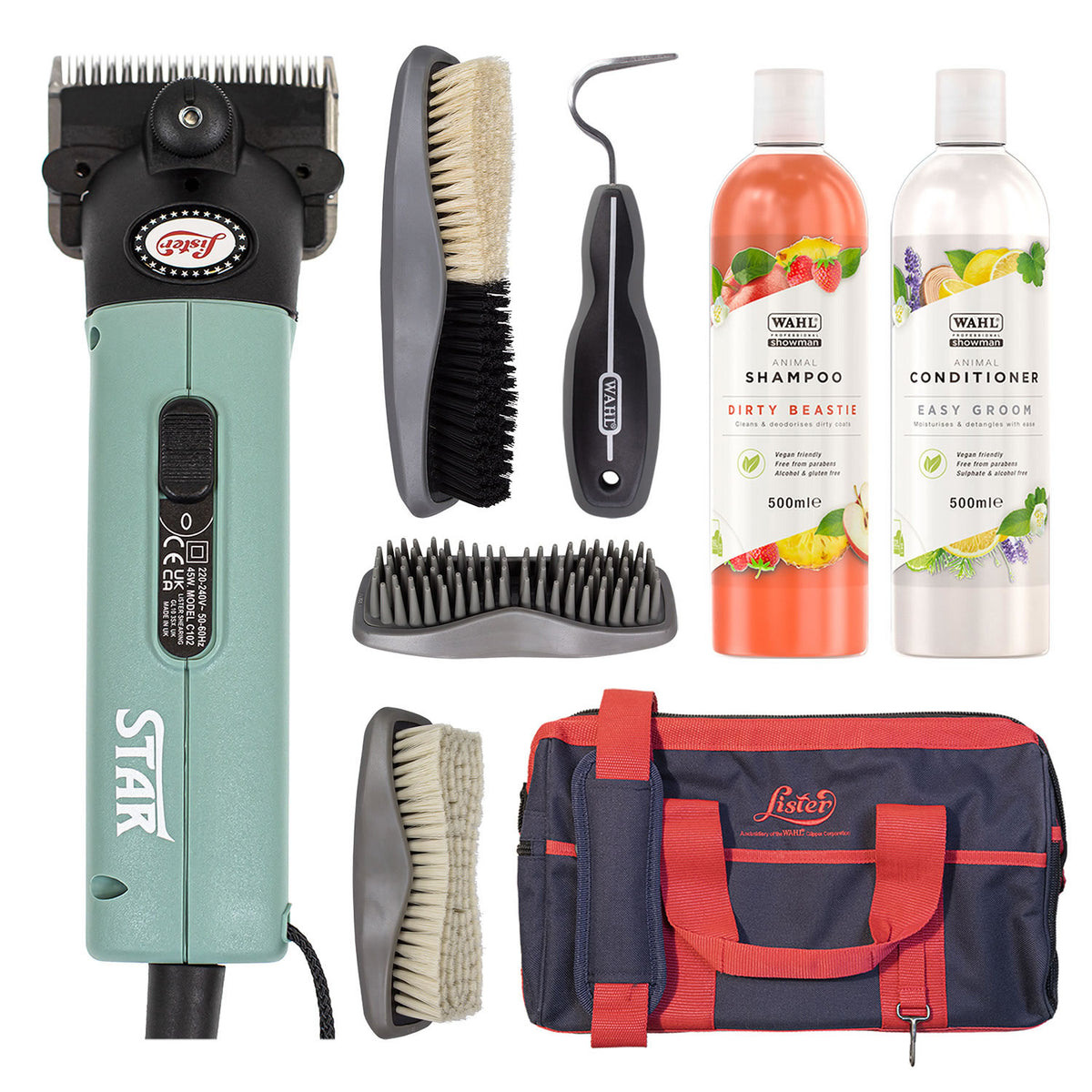 Lister Star Equine Clipper Promo Kit Green