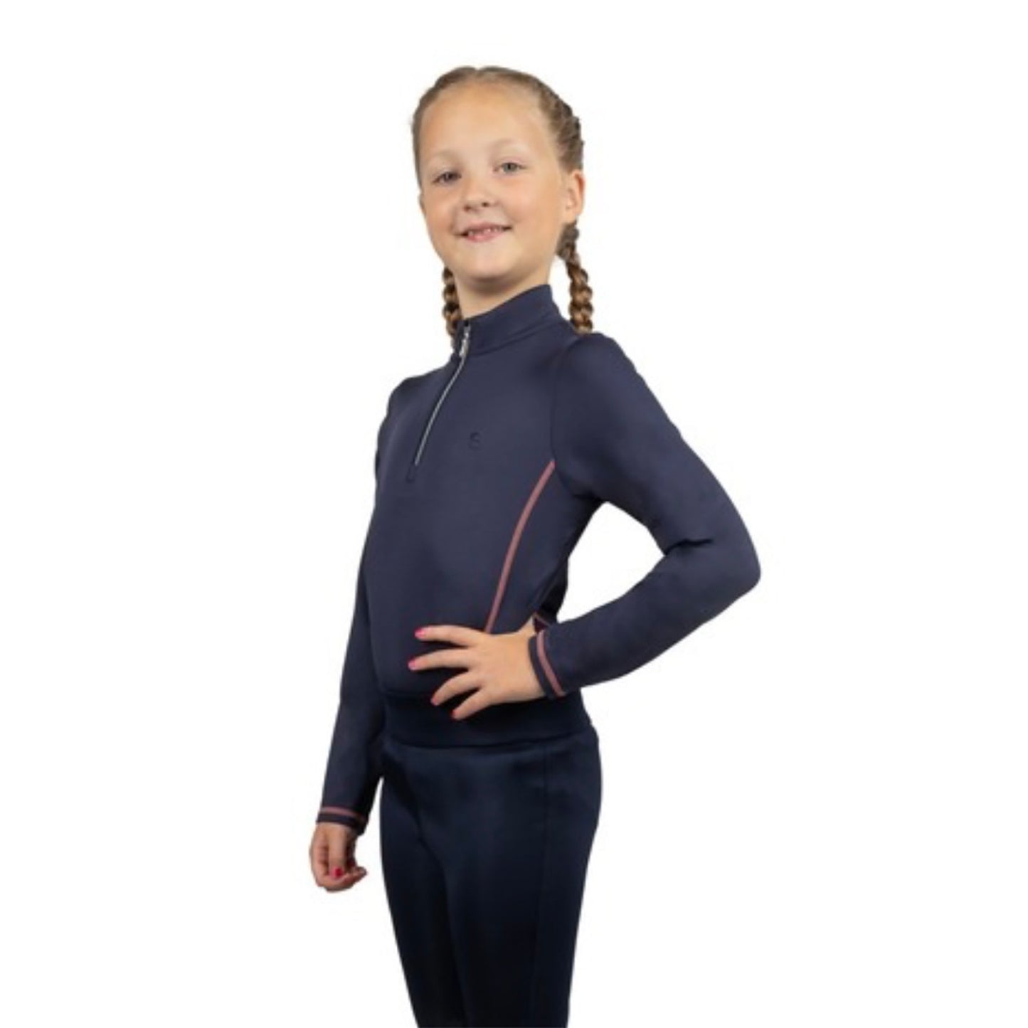 Little Rider Elevate Selena Base Layer Navy/Pink - 3/4 Years