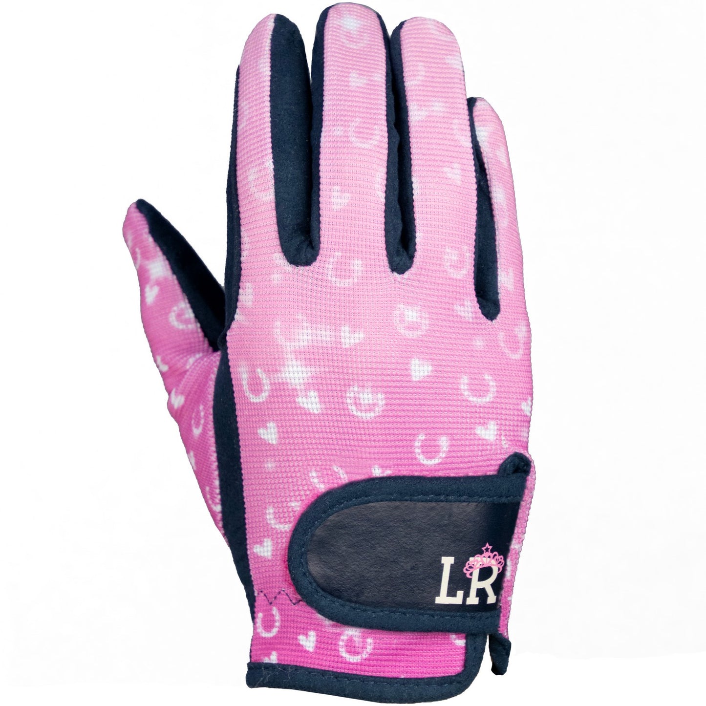 Pony Fantasy Riding Gloves by Little Rider Navy/Pink - X Large