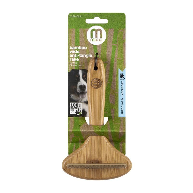 Mikki Bamboo Grooming Anti-Tangle Rake