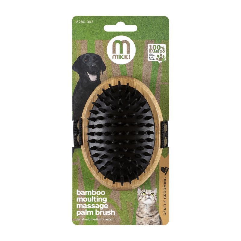 Mikki Bamboo Grooming Moulting Massage Brush