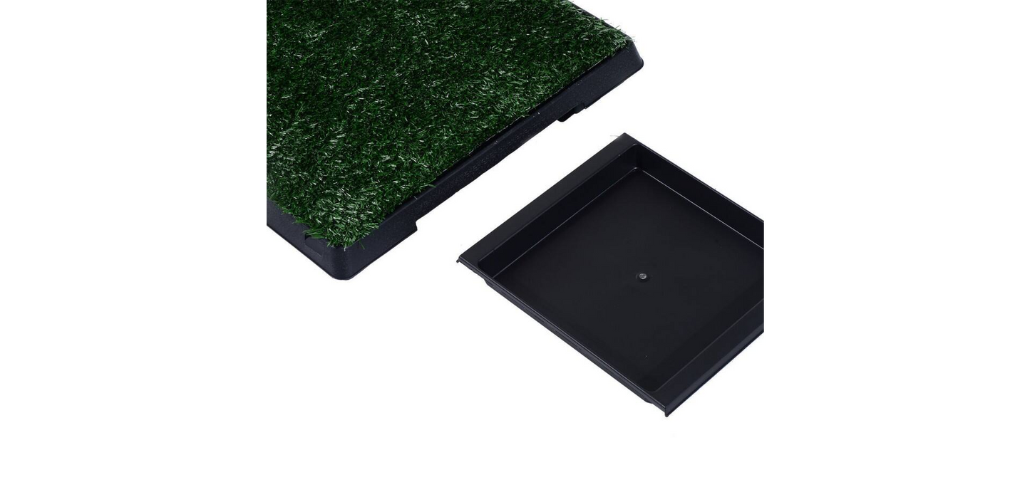 PawHut Dog Toilet Green, Black 630 mm x 510 mm
