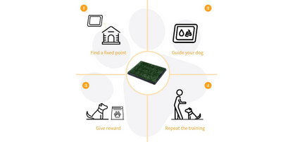 PawHut Dog Toilet Green, Black 630 mm x 510 mm