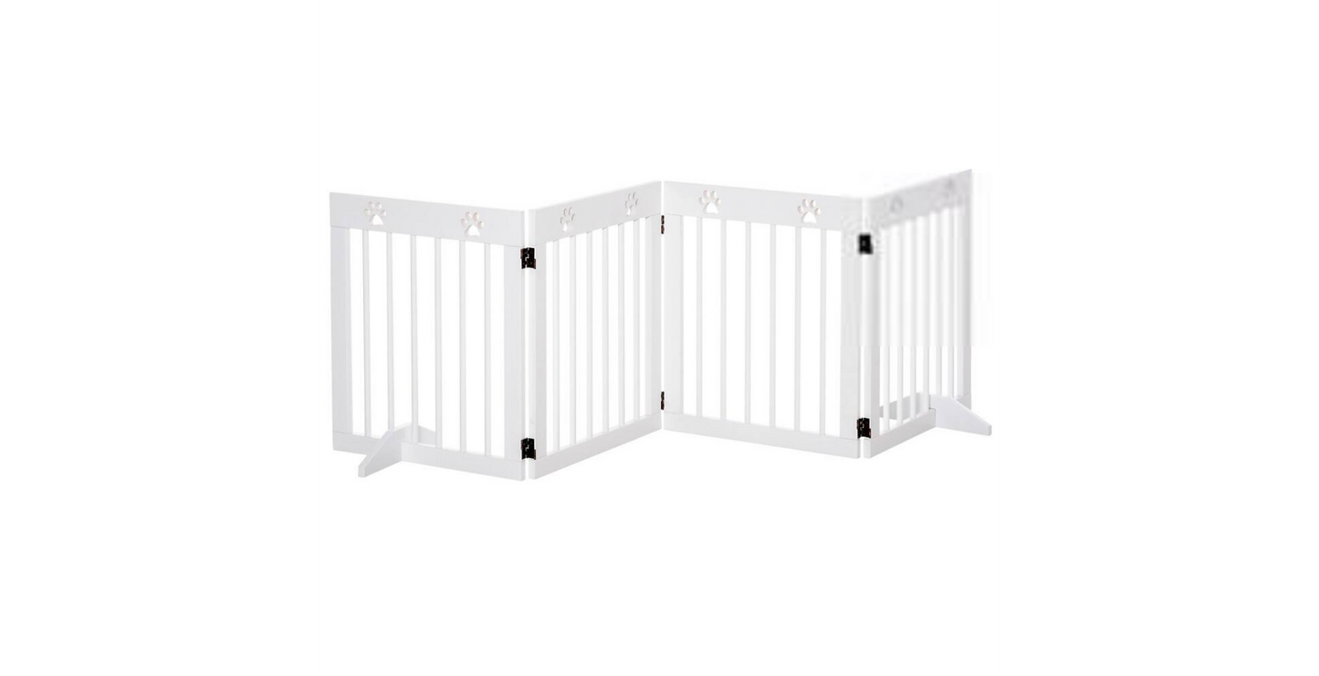 PawHut Pet Gate D06-084 610 x 2040 x 300 mm White