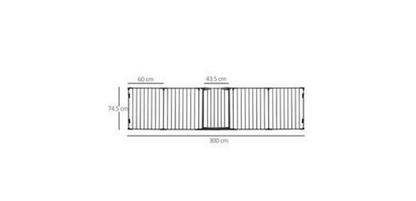 PawHut Pet Gate D06-100 745 x 3000 x 30 mm Black