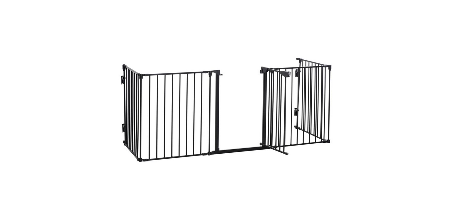 PawHut Pet Gate D06-100 745 x 3000 x 30 mm Black