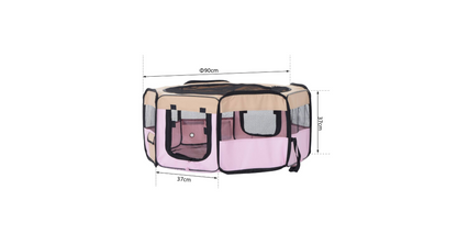PawHut Pet Playpen 5663-1262 410 x 900 x 900 mm Pink