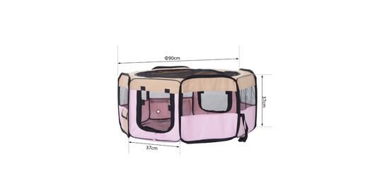 PawHut Pet Playpen 5663-1262 410 x 900 x 900 mm Pink
