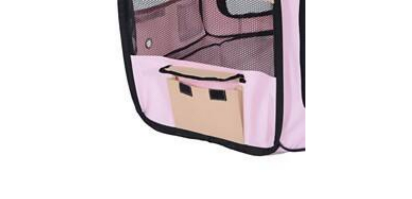 PawHut Pet Playpen 5663-1262 410 x 900 x 900 mm Pink