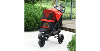 PawHut Pet Stroller D00-108V01 1065 x 1095 x 545 mm Red