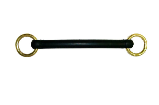 Rubber In Hand Bit with Brass Rings