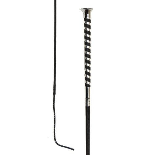 39″ Chrome Spiral Schooling Whip