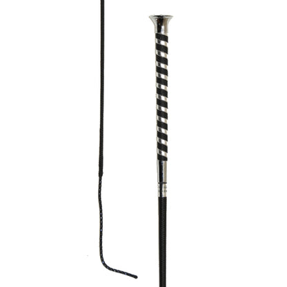 39″ Chrome Spiral Schooling Whip