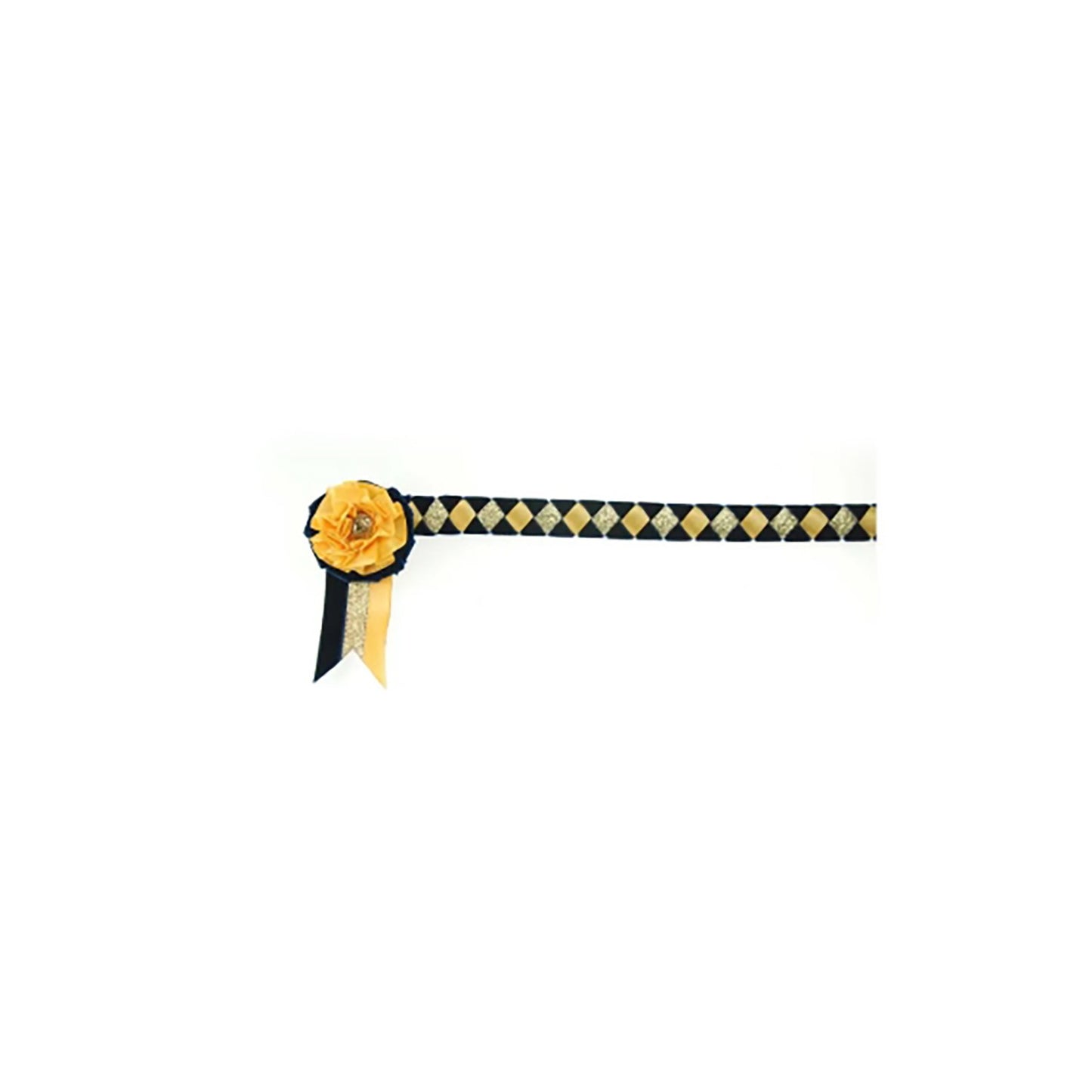ShowQuest Newport Browband Navy/Sunshine/Gold - Cob