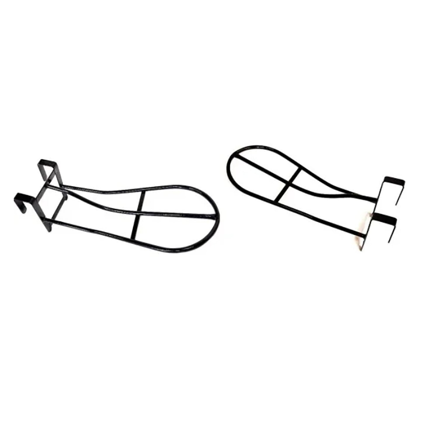 Stubbs Double Hook On Saddle Rack Black S1708
