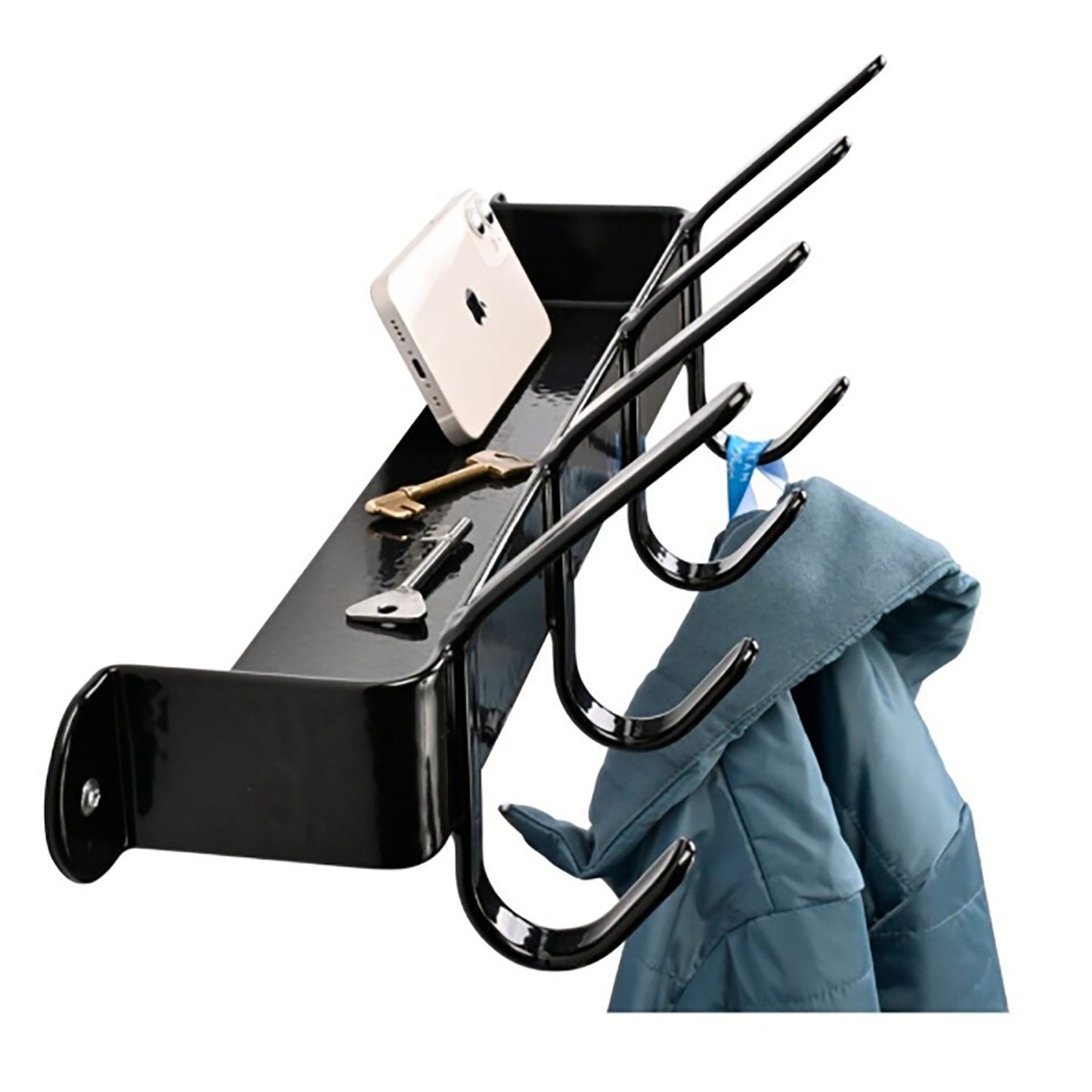 Stubbs Coat Hook Shelfie Black S5595
